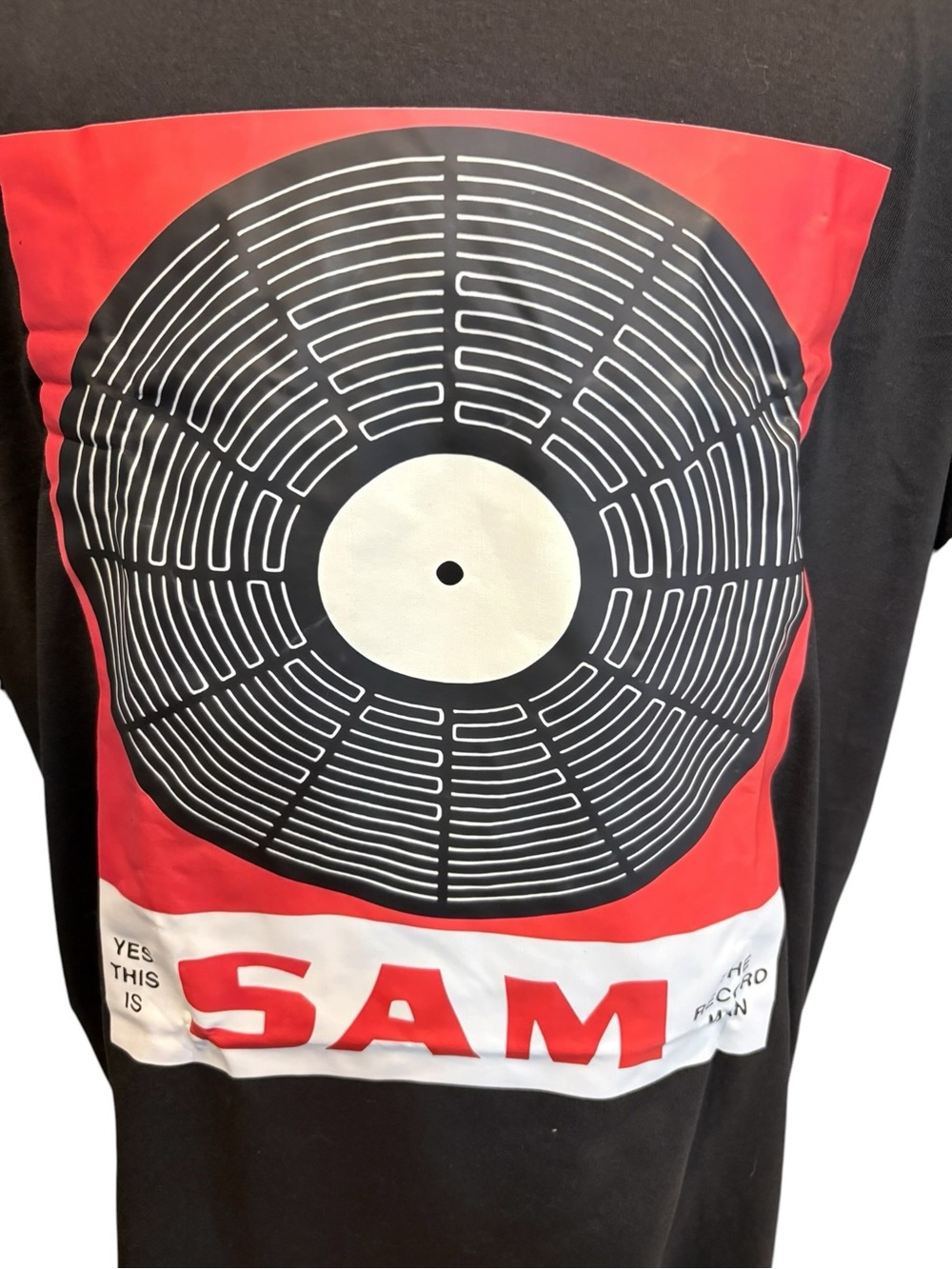 Rare Sam The Record Man tshirt new XXL